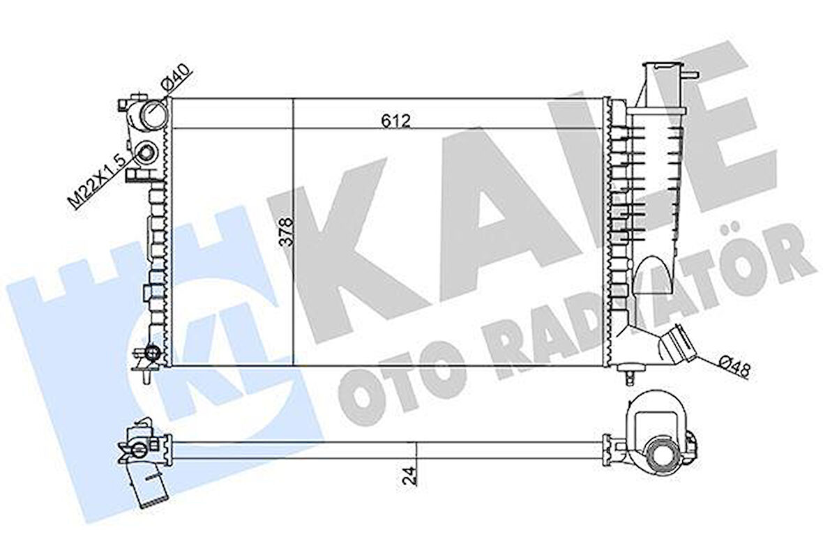 RADYATÖR AL/MKNK XSARA 1.4-1.6-1.8-2.0 98 00-ZX92 -PEUGEOT 306 1.4-1.6-1.8 97 98