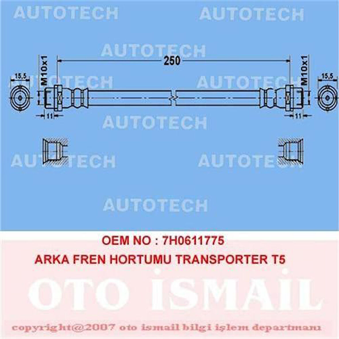 ARKA FREN HORTUMU TRANSPORTER T5