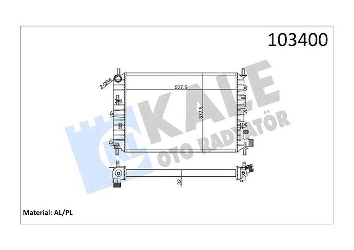 MOTOR SU RADYATORU ESCORT CLX 1.6 ZETEC 95 01 2 SIRA AL PL