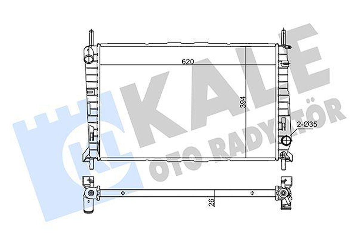 MOTOR SU RADYATORU AC MONDEO I II 92 00 1.6 1.8 2.0 OLCU 620 378 26 KLIMALI