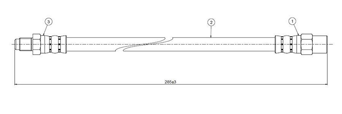 ARKA FREN HORTUMU SAG/SOL VOLVO S60 I 00 10 S80 I 08 06 V70 II 00 07 XC70 00 07