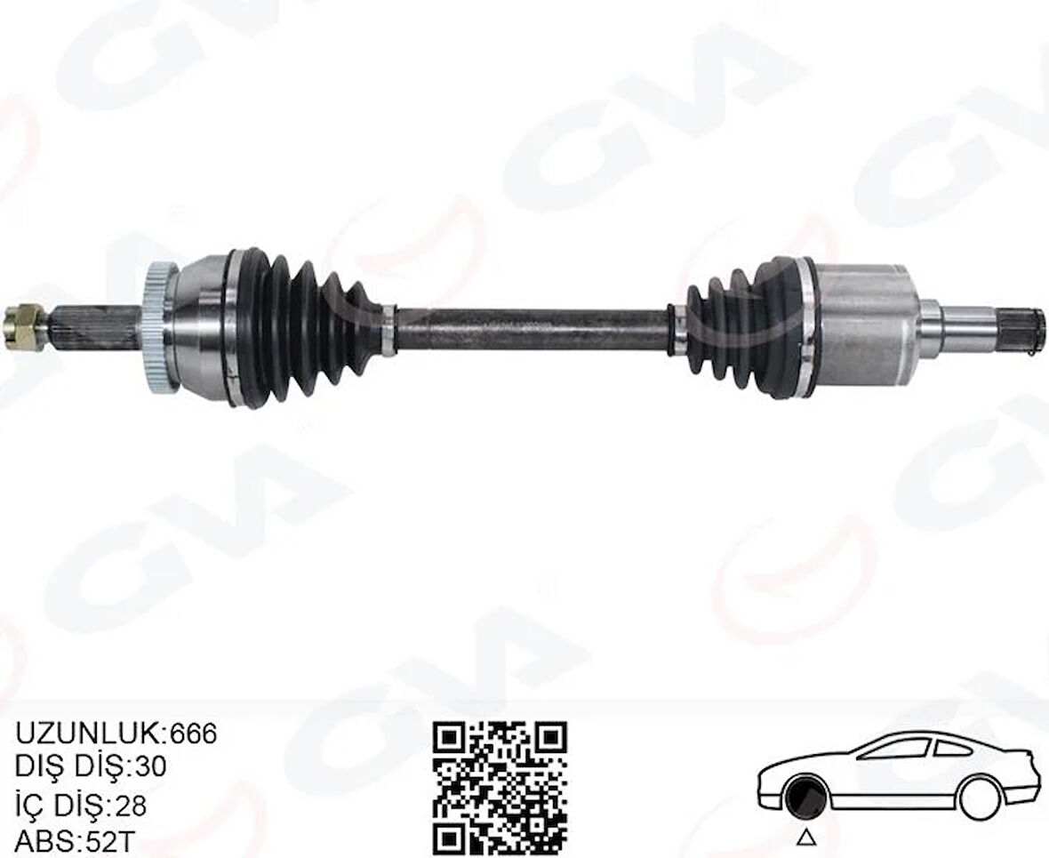 KOMPLE AKS ÖN SOL ABSLI HYUNDAI SANTA FE CM 2.2 CRDI A-T 06-12