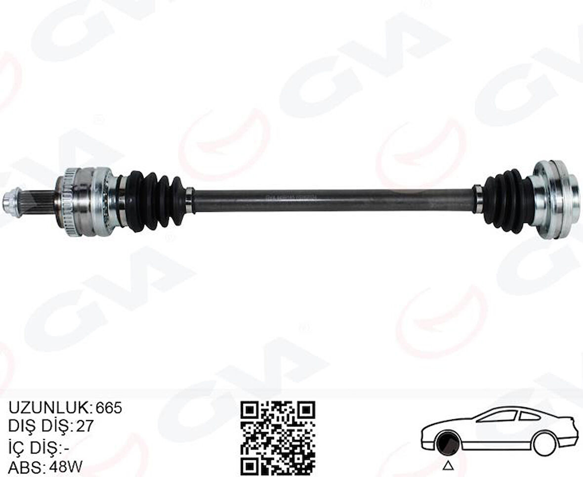 KOMPLE AKS ARKA SAĞ BMW E81 E82 E87 E90 E91 E92 E93 665MM OTOM. SANZ.