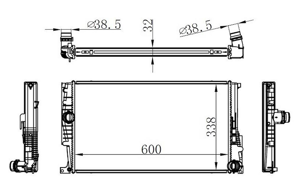 MOTOR SU RADYATORU N47 B47 B48 N13 N20 N55 BMW F30 F20 F32 F36 F22 F34 I3