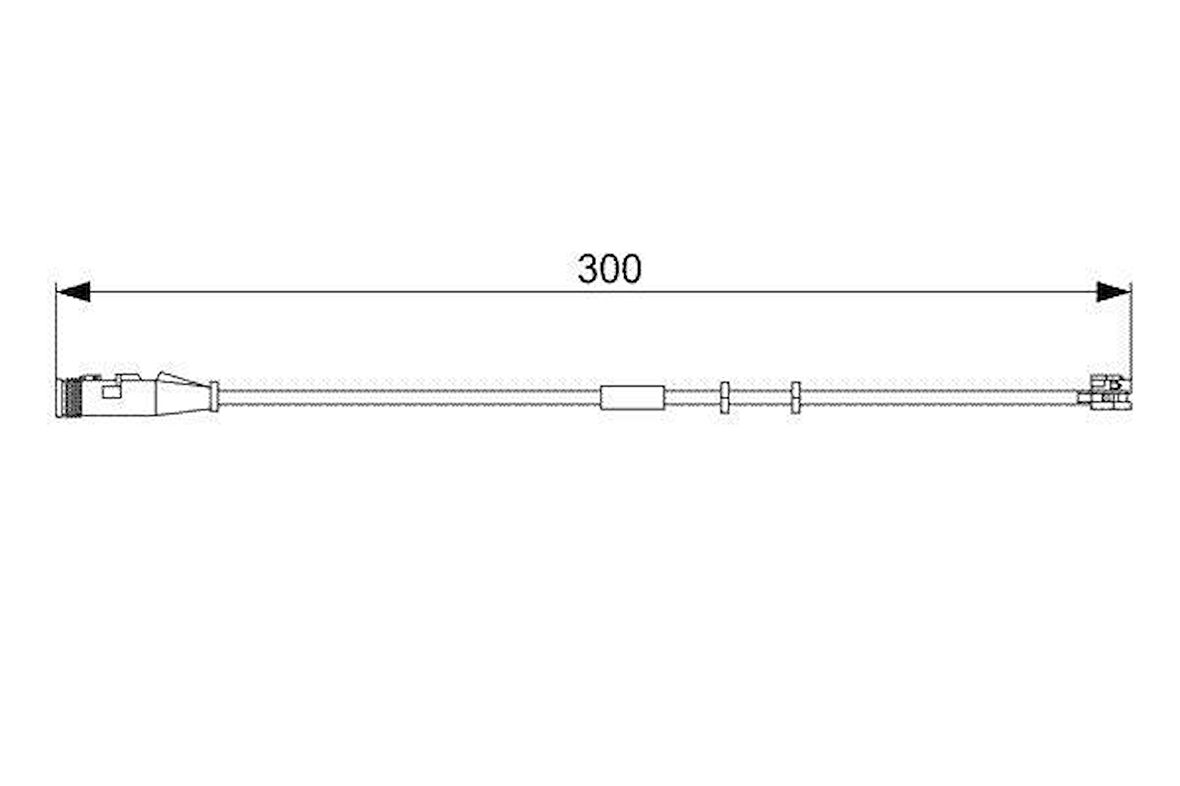 ÖN FREN BALATA FİŞİ İKAZ KABLOSU ASTRA H-ZAFIRA B 04 VECTRA C 1.9-2.0-2.2 GTS 04 300mm