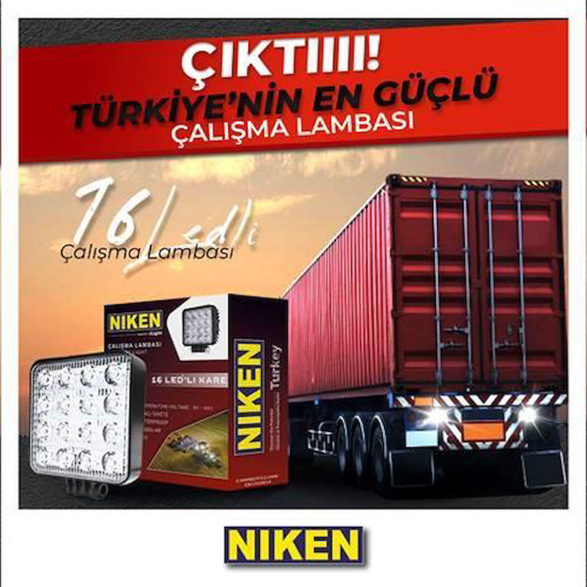 CALISMA LAMBASI 16 LEDLİ KARE