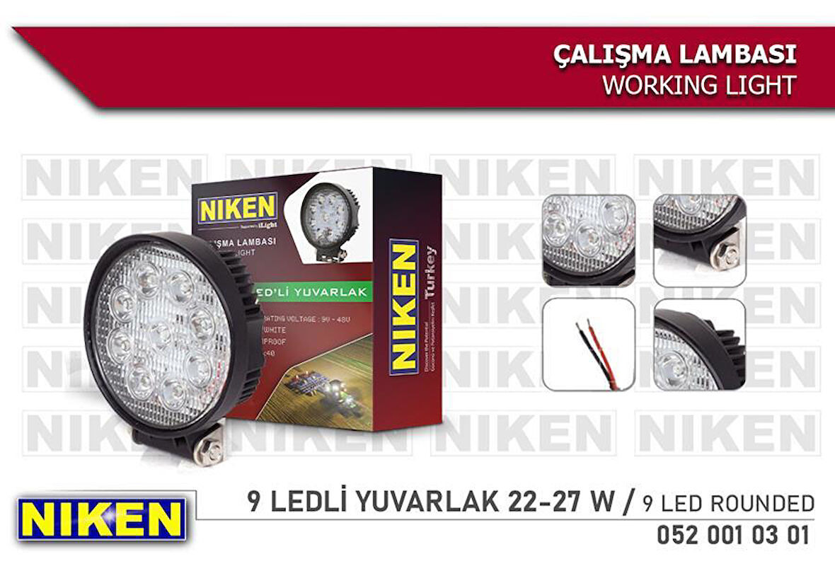 CALISMA LAMBASI 9 LEDLİ YUVARLAK