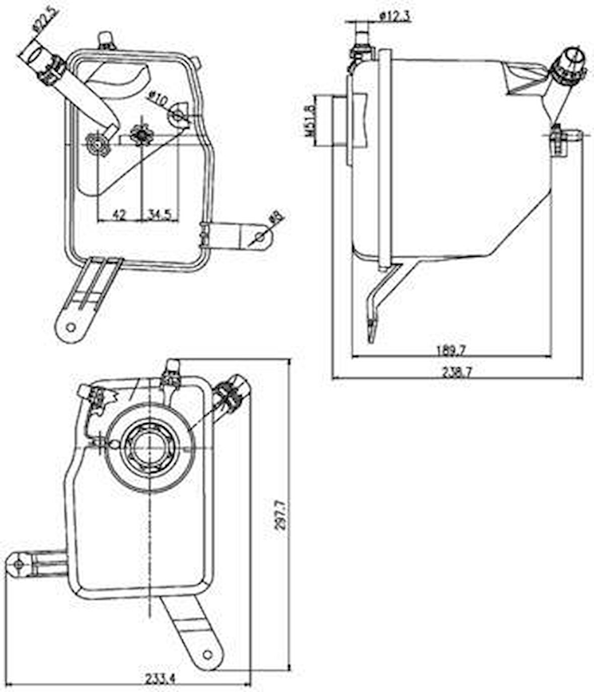 YEDEK SU DEPOSU BMW E60 E63 E64