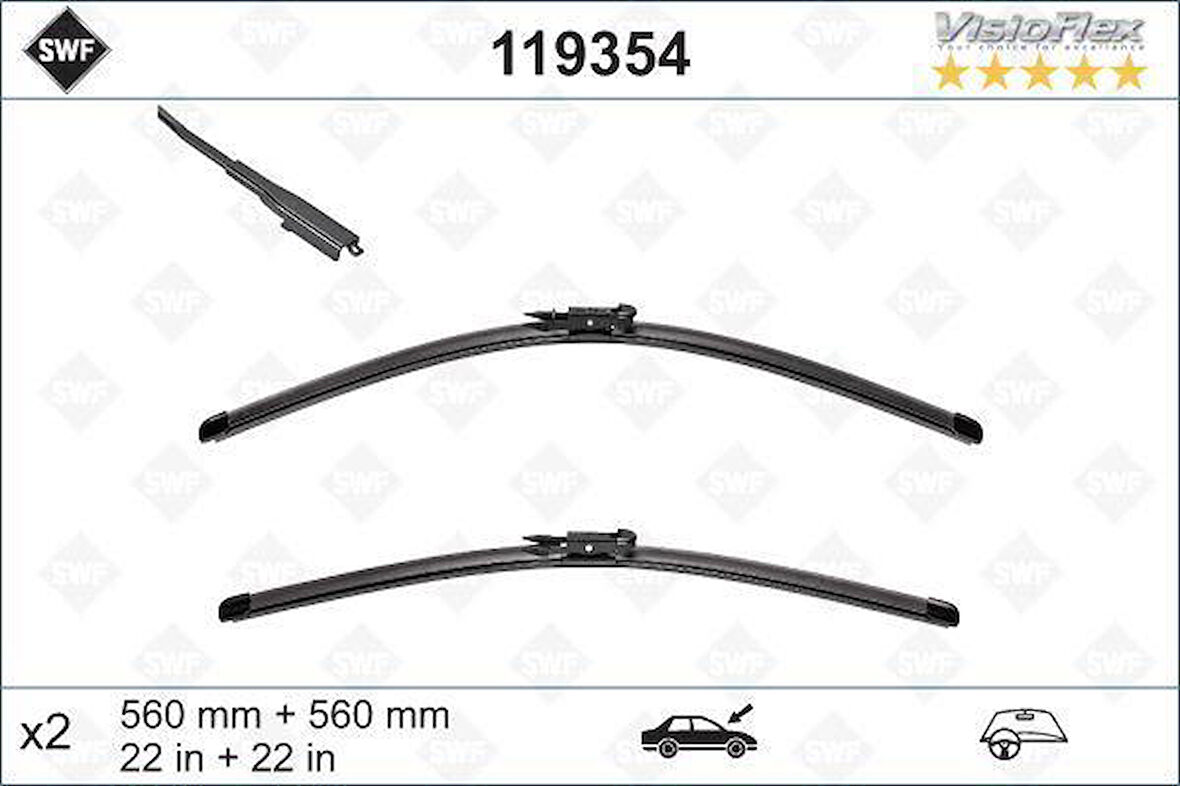 SILECEK SUPURGESI TAKIMI 560mm / 560mm MERCEDES W205 S205 R171 R172 SWF