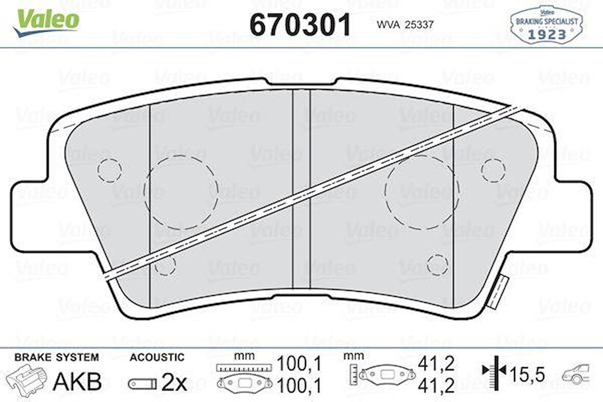 ARKA FREN BALATA HYUNDAI ACCENT BLUE 1.4L 1.6L benzinli 10- 1.6L CRDi dizel 10- / ELANTRA 1.6L D4FB 11- / KIA RIO 1.4L D4FC dizel - 6 vites 14- / SOUL 1.6L CVVT 09-