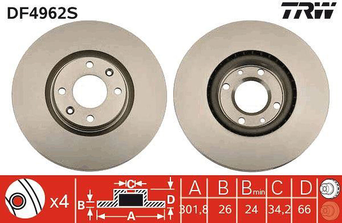 ÖN FREN AYNASI CORSA F e 19 MOKKA e 20 208 19 2008 19 308 07 3008 09 5008 09 C4 20 DS5 15 DS3 18 302x34x4DL HAVALI