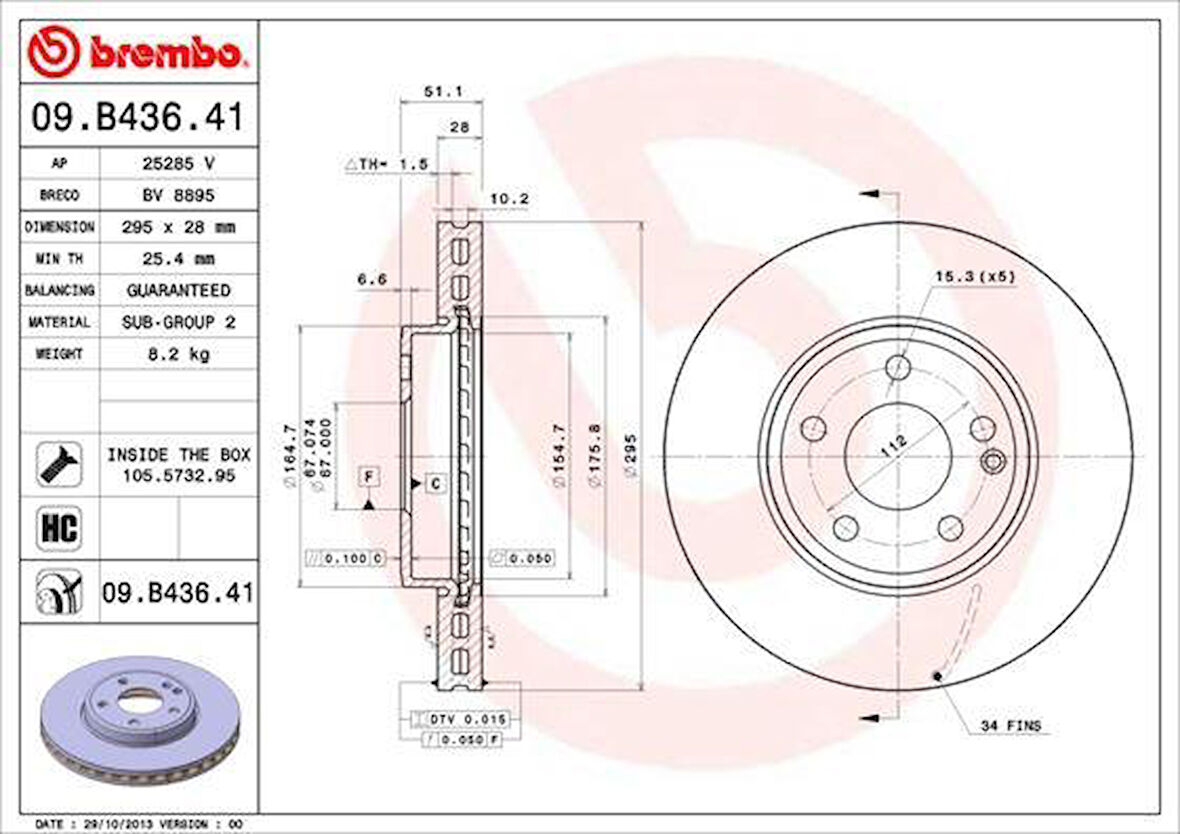 FREN DISKI ON MERCEDES W176 W246 C117 X117 X156
