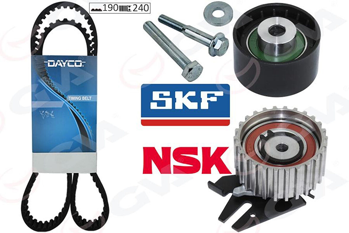 EKSANTRİK GERGİ KİTİ 190x240 BRAVO 96 DOBLO 01 MAREA 99-02 -IDEA 04 1.9JTD KTB317 DAYCO KAYIŞ