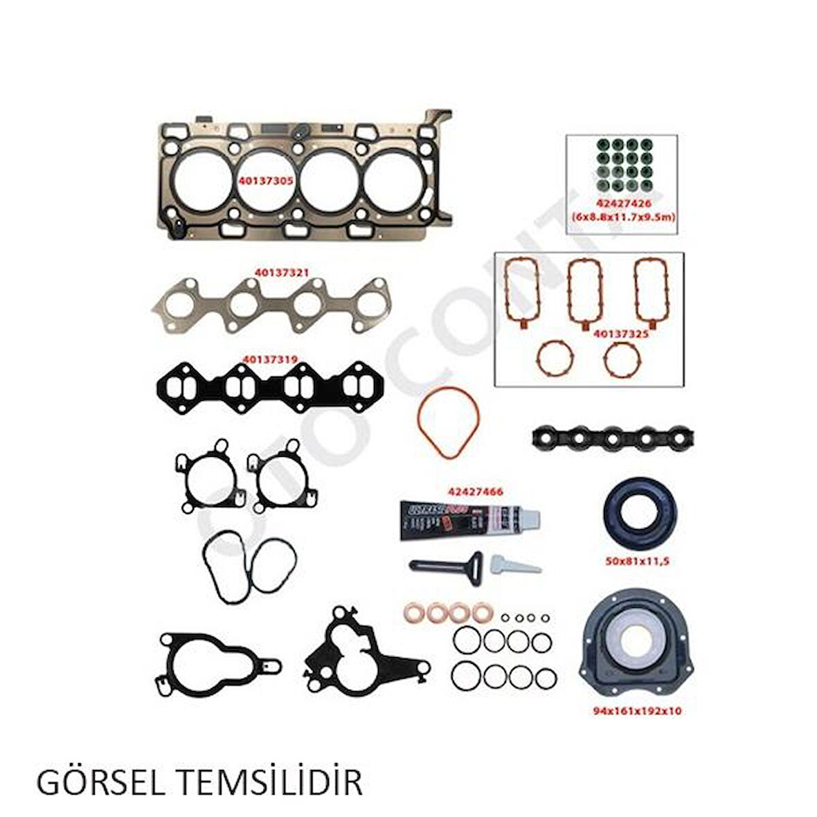 FULL TAKIM SKC TEFLON KÇLİ SKC METAL KARTRLİ FLUENCE-CLIO III-MGN III 1.5DCI K9K 732-734-764-832-780