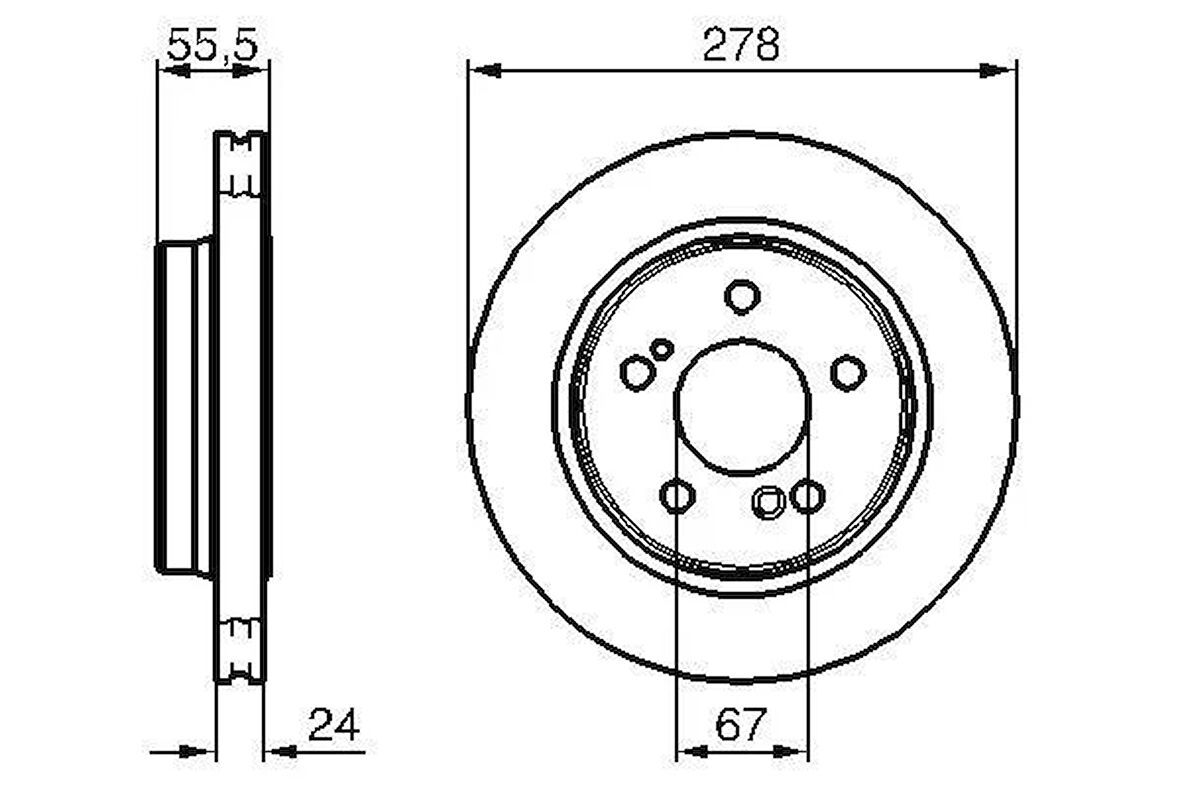 FREN DISKI ARKA MERCEDES W202 W203 S203 W210 S210