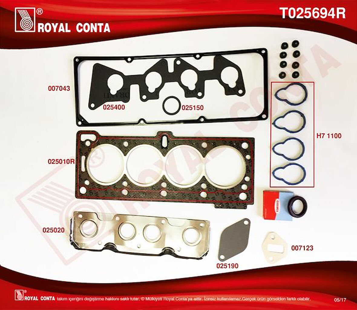 MOTOR ÜST CONTA TK. MEGANE I 96 CLIO II 98 KANGOO 97 CLIO SYMBOL I 00 1.4 K7J 1.6 K7M