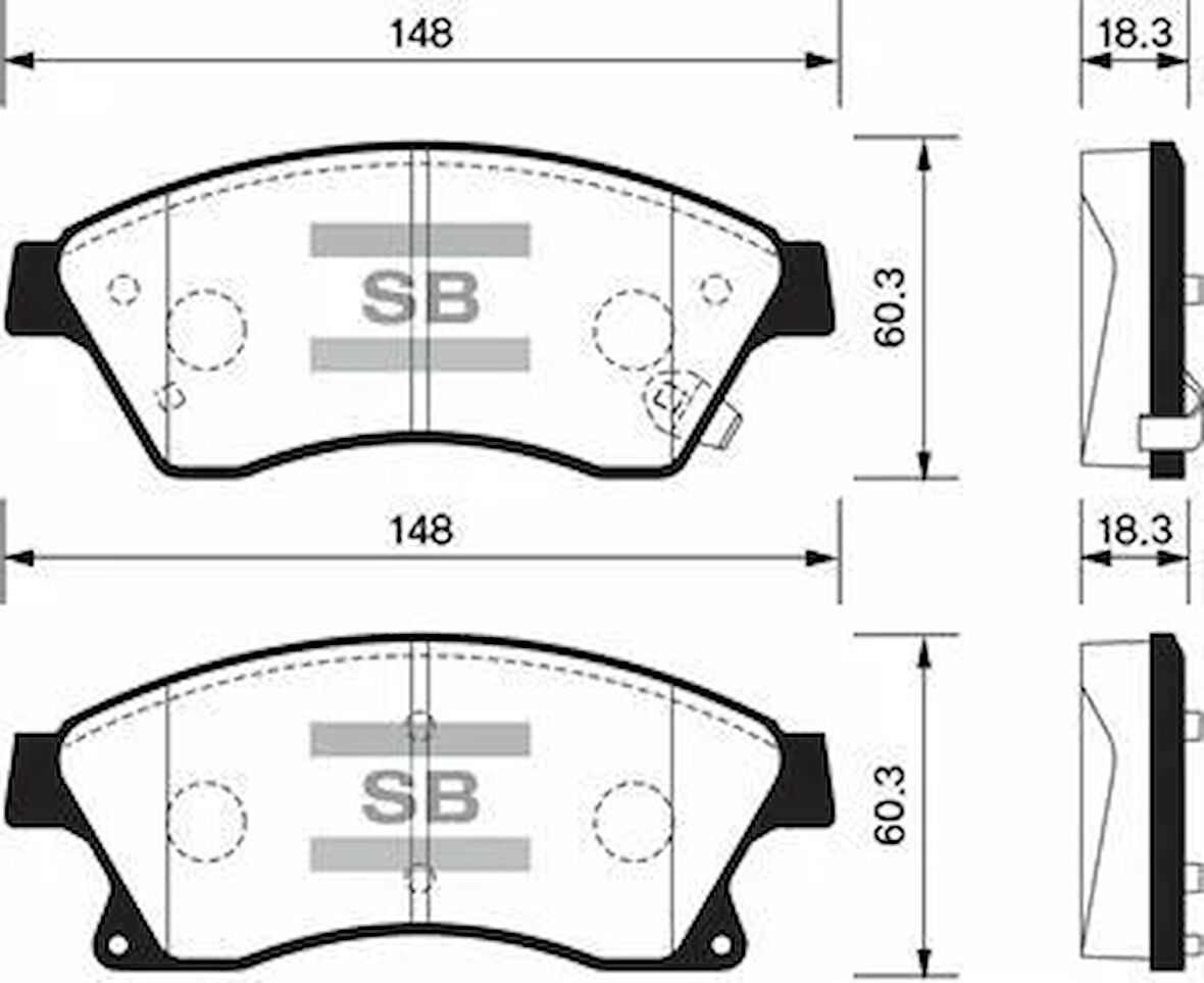 ÖN FREN BALATA CHEVROLET CRUZE 1.6L J300 09- / OPEL ASTRA J 09- 276 mm fren diski için - 15 inc jant