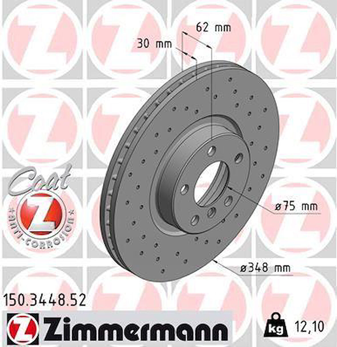 FREN DISKI ON BMW E70 E71 E72 F15 F16 DELİKLİ 986479436-DF4853S