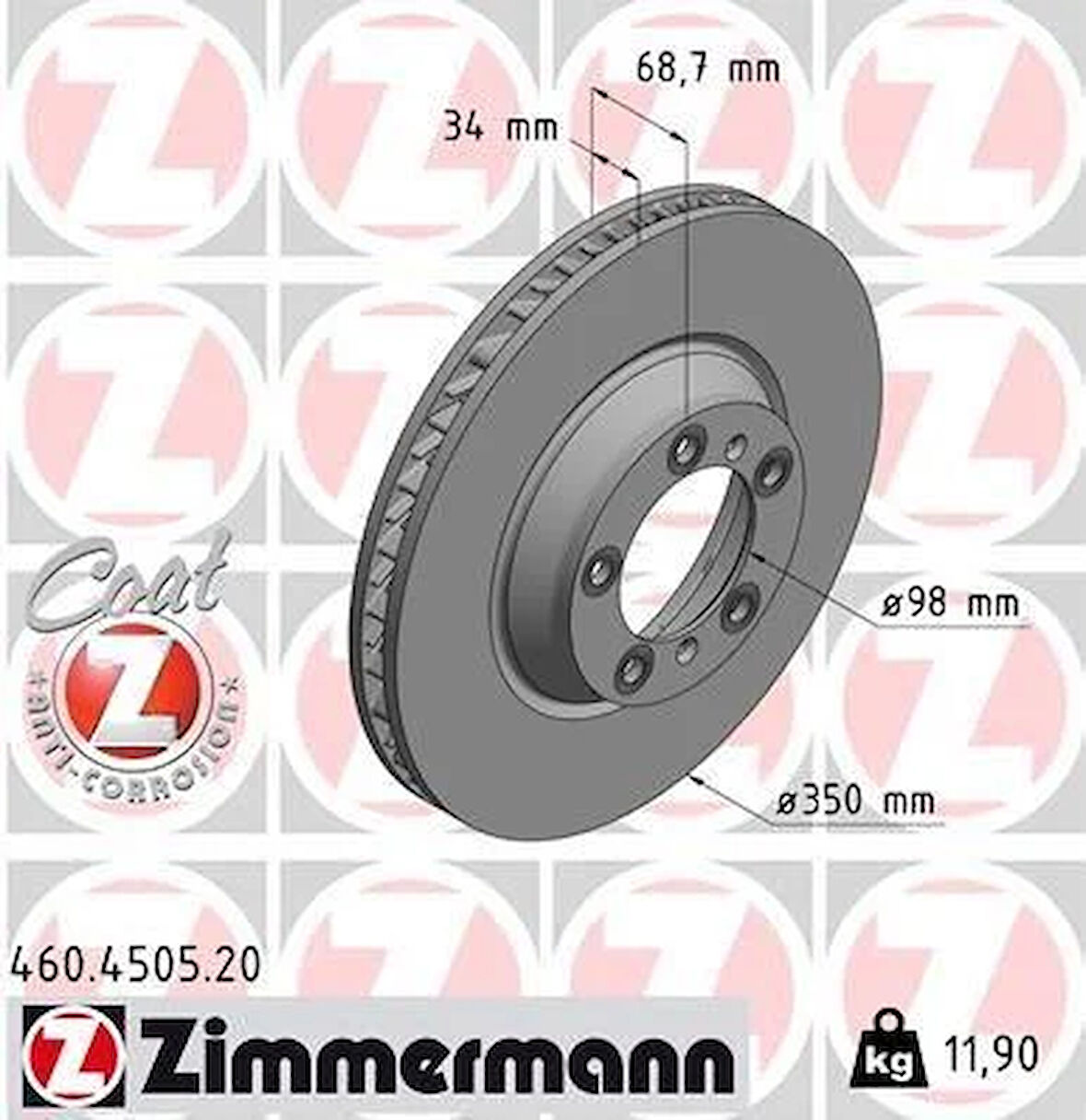 FREN DISKI ON SAG PORSCHE CAYENNE 9YA 17 PANAMERA 971 16 350 MM - 34 MM
