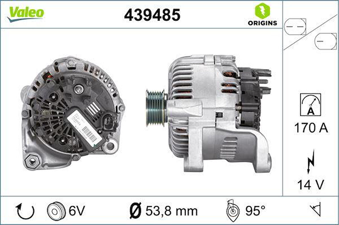 ALTERNATOR SARJ DINAMOSU 12V 170A BMW M47 M57 E60 E63 E64 E65