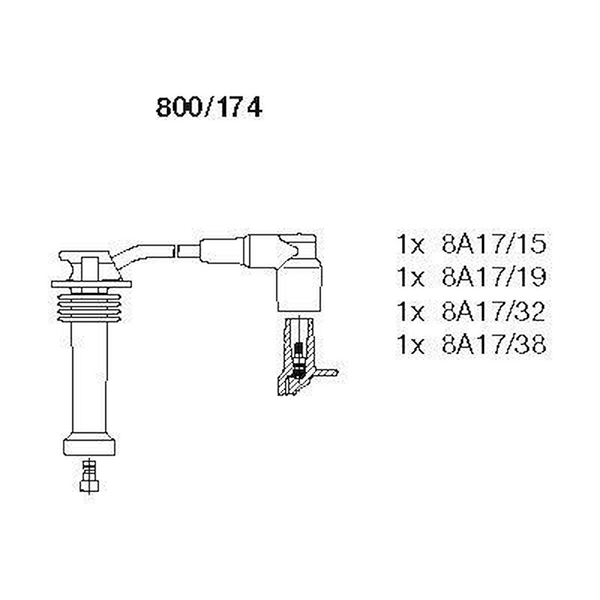 BUJİ KABLOSU TK FIESTA 96 FOCUS 98-04 -FUSION 02 MONDEO 07 1.6 ZETEC