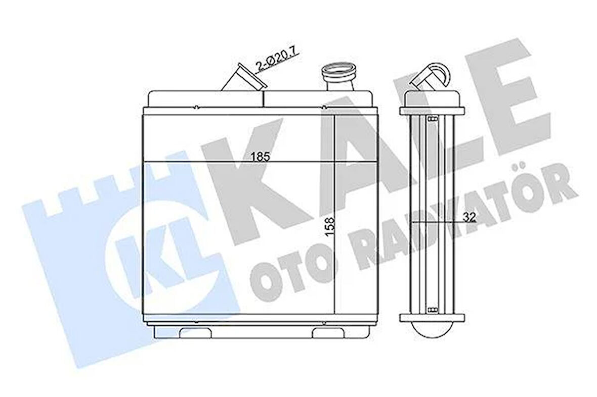 KALORİFER RADYATÖRÜ BRAZİNG ASTRA F-CALIBRA A-VECTRA A ŞAŞI 174x174x42