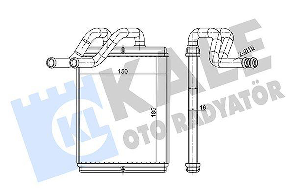 KALORİFER RADYATÖRÜ KIA SORENTO 2.4L G4CS G4JS benzinli 02- 2.5L CRDI D4CB 140hp 03- - ALEMİNYU M