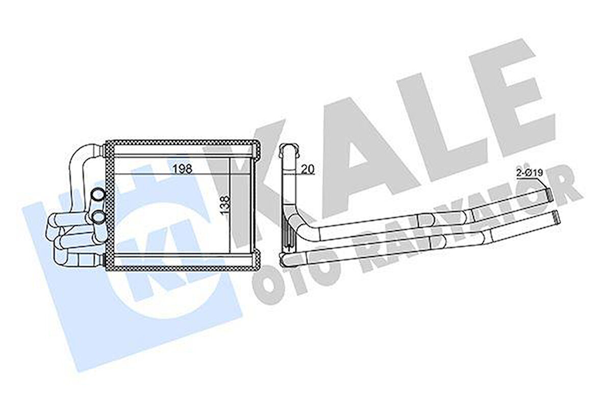 KALORİFER RADYATÖRÜ HYUNDAI i20 1.4L D4FC CRDi dizel 08-10 - ALEMİNYUM