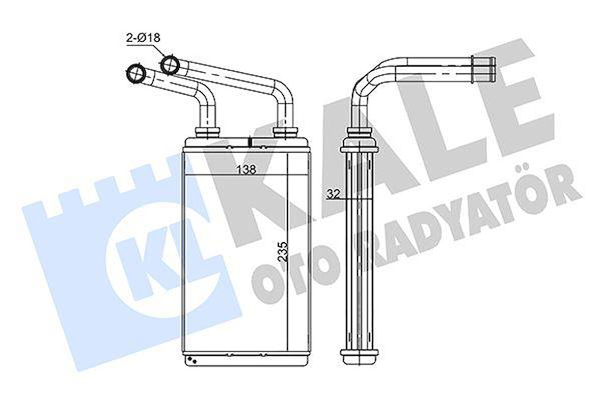 KALORİFER RADYATÖRÜ MASTER-MOVANO 2.5-3.0 DTI-DCI 235x145x42