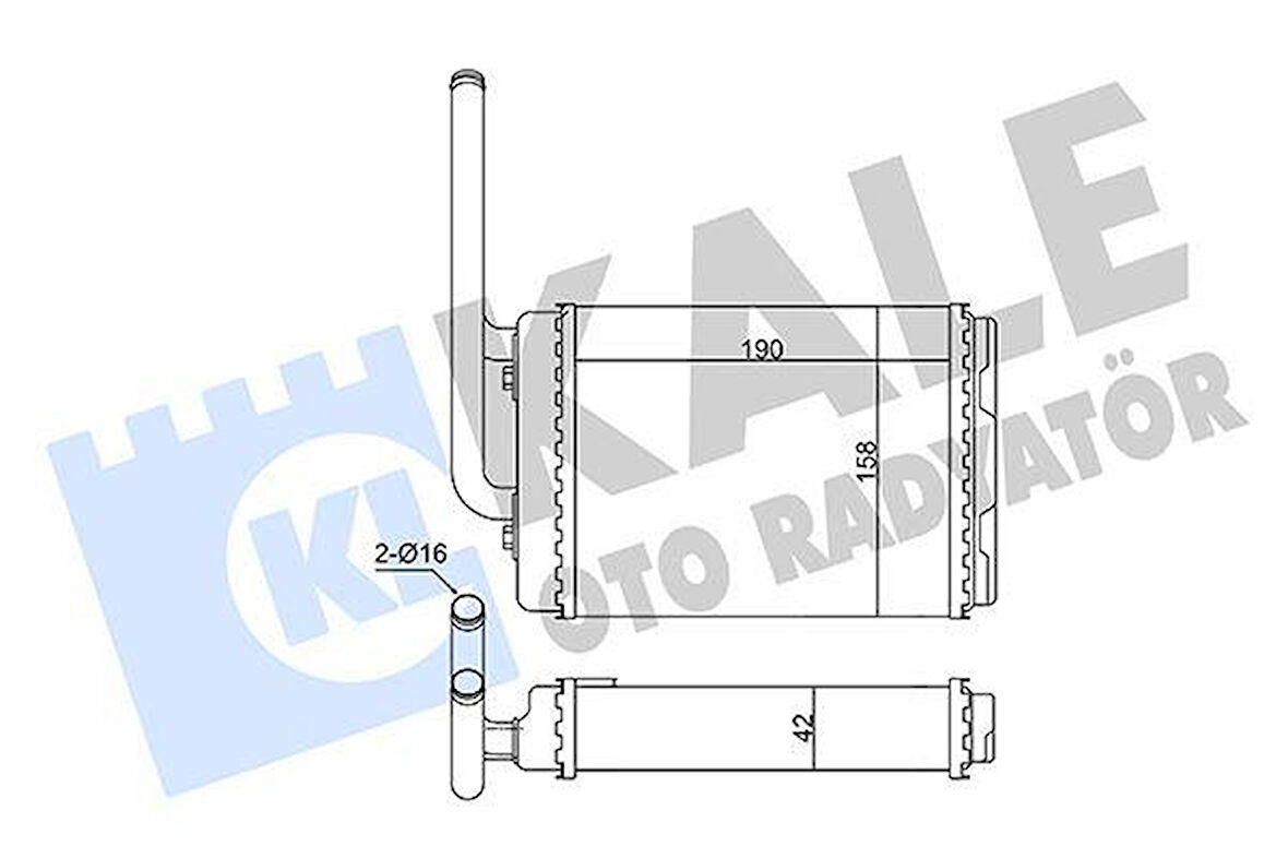 KALORİFER RADYATÖRÜ TWNG 1.2İ 93 175X152X26 OTO.-MEK.