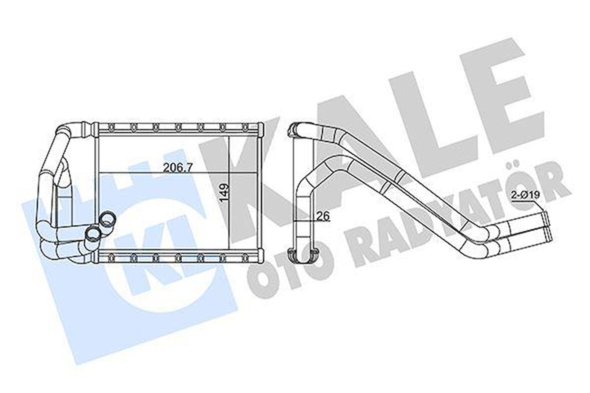 KALORİFER RADYATÖRÜ KIA CEED 1.4L 1.6L G4FA G4FC benzinli 07-12 1.6L D4FB dizel 07-12 - ALEMİNYUM