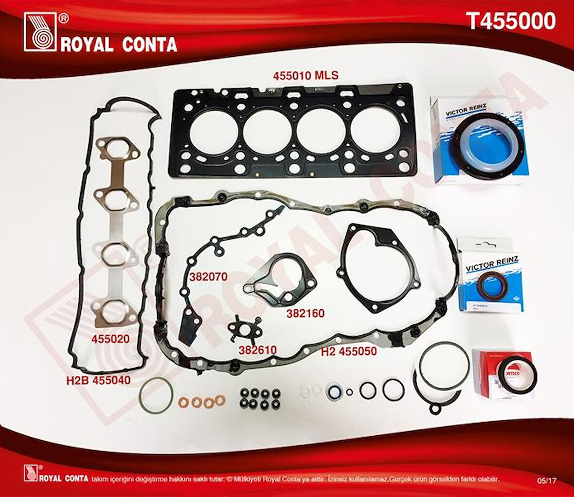 MOTOR TAKIM CONTA REINZ KEÇE SUBAP LAS MGN II-CLIO III-FLUENCE-SCENIC II-III 1.5 DCİ 05 K9K