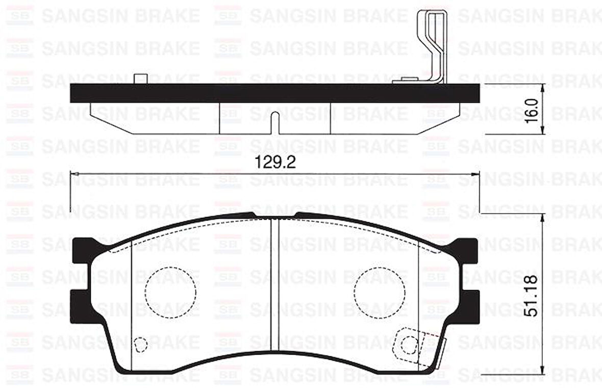 ÖN FREN BALATA KIA RIO 1.3L 1.5L 02-04 / CARENS 1.5L 1.6L 00-02 / SHUMA 1.5L 1.6L HB 01-04 / CLARUS 1.6L 00-