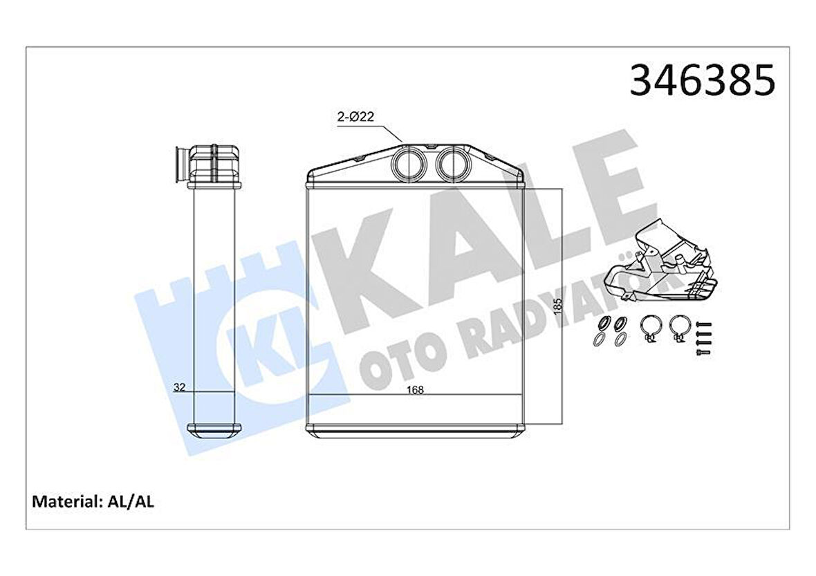 KALORİFER RADYATÖRÜ VECTRA C 02 SIGNUM 03 Z18XER 185x169