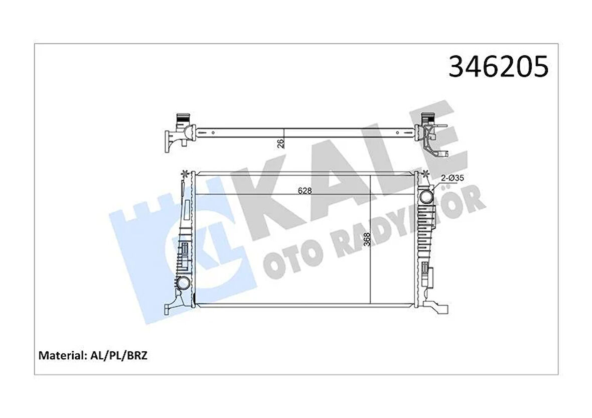 RADYATÖR DACIA DUSTER 1.5 DCİ-1.5 DCİ 4x4 2010 AL/PL/BRZ
