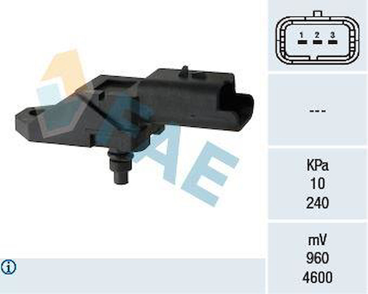 EMME BORUSU BASINÇ MAP SENSÖRÜ P206-P207-P307-P308-P407-P508-PARTNER-BERLINGO-C2-C3-C4-C5-JUMPY- EXPERT-XSARA 1.6-2.0HDİ FOCUS-KUGA-FIESTA 1.6-2.0 TDCI