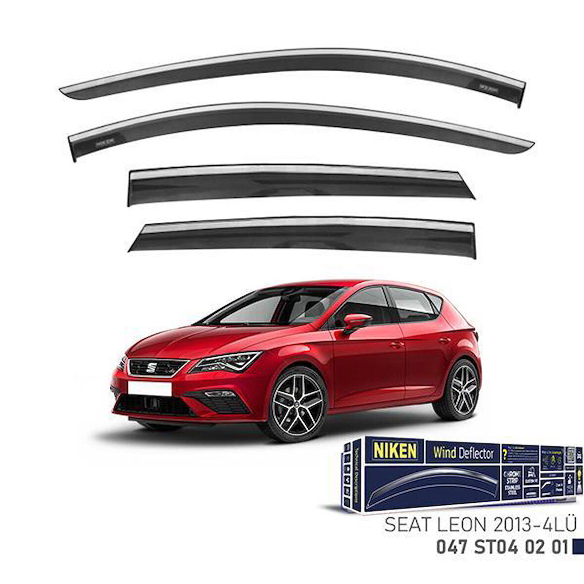 KROMLU CAM RÜZGARLIĞI SEAT LEON 2013- 4LÜ