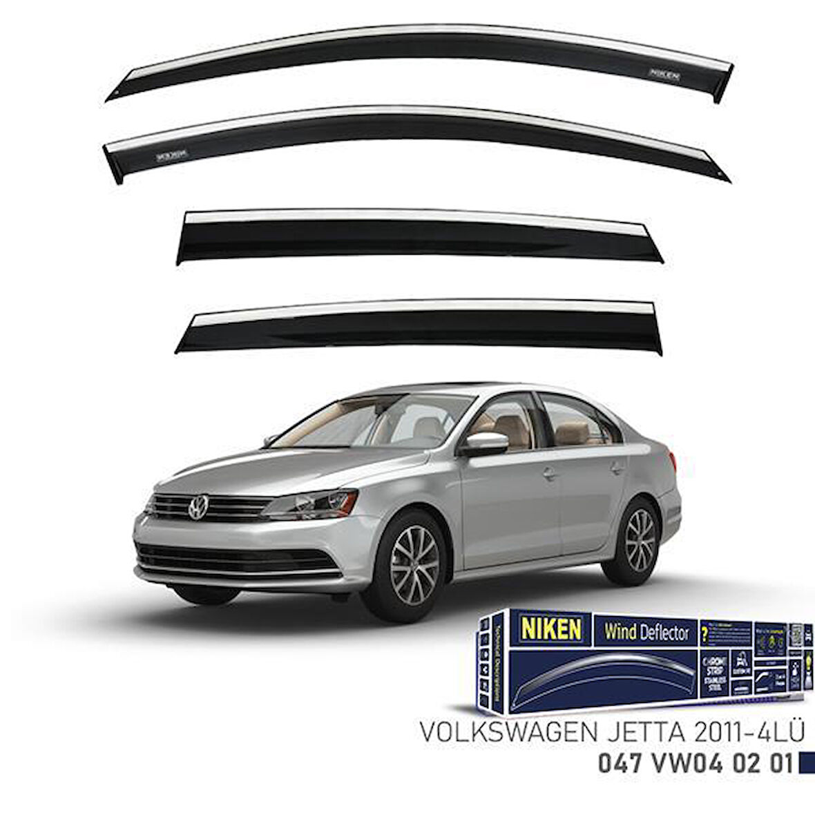 KROMLU CAM RÜZGARLIĞI VW JETTA 2011- 4LÜ