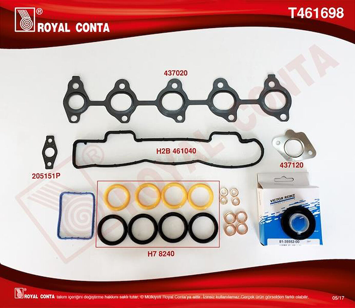 MOTOR UST TAKIM CONTA KEÇELİ S.LASTİKLİ SKCSİZ FOCUS II 1.6 TDCI 04 11 FIESTA 1.6 TDCI 02 08 FUSION 1.6 TDCI 04 14 VOLVO C30 06 12 S40 II 06 12 S80 II 06 12 V50 05 12 V70 III 09 11 1.6D-206-207