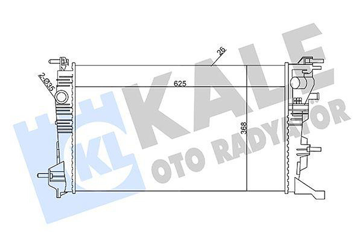 RADYATÖR MGN III 09 SCENIC III 09 1.5DCI-1.4TCE MEK AC KLİMASIZ 630x378x26