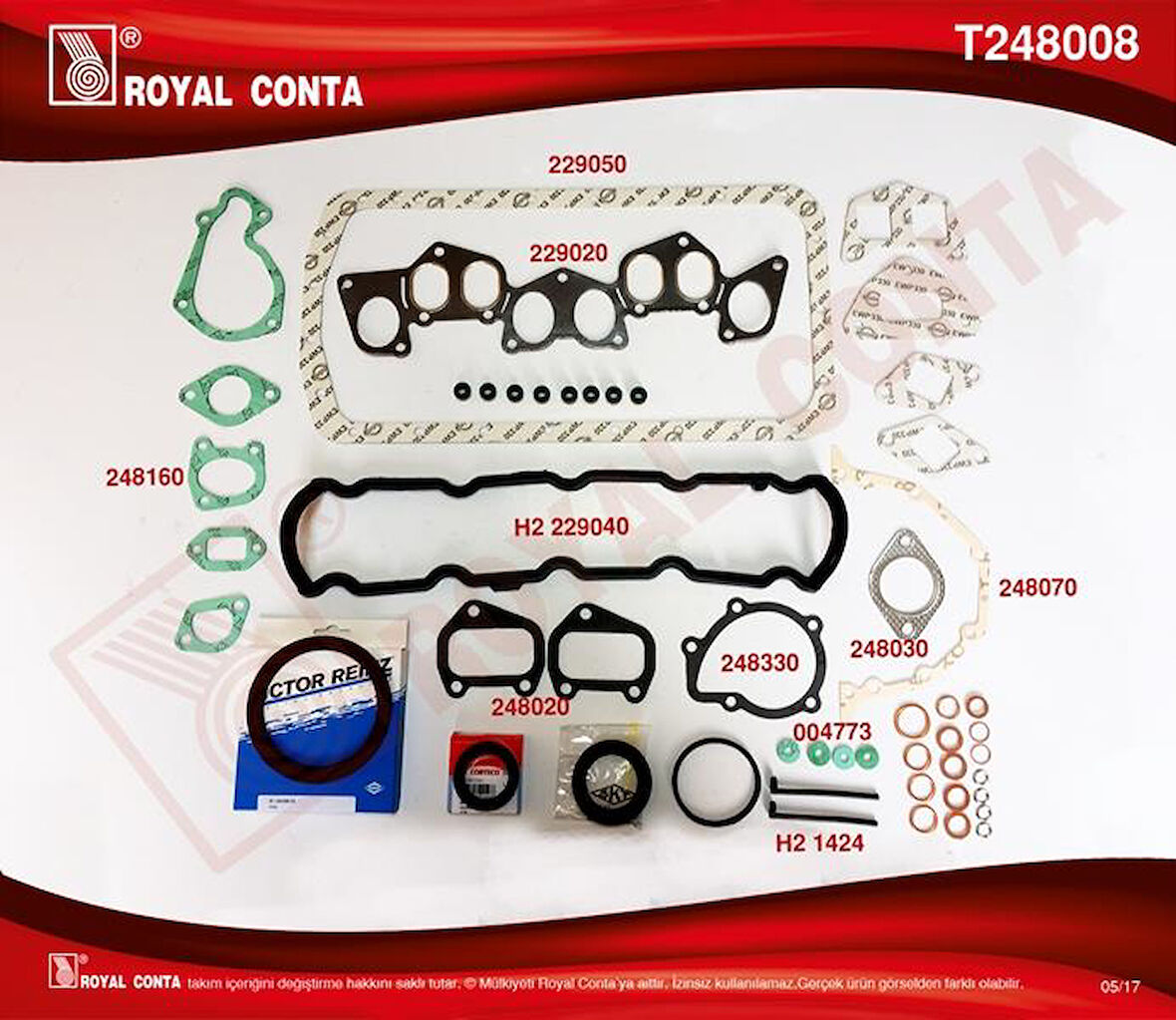 MOTOR TAKIM CONTA SKT KEÇELİ SKC SİZ P205-P305-P306-PARTNER 1.8D XUD7