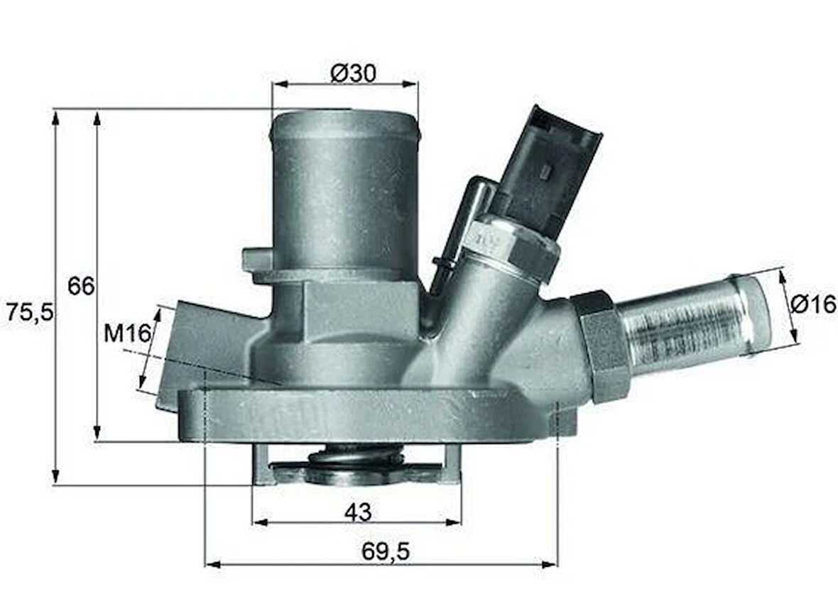 TERMOSTAT KOMPLE LINEA-BRAVO II-GRANDE PUNTO 1.4 T-jet 07 G1019.80