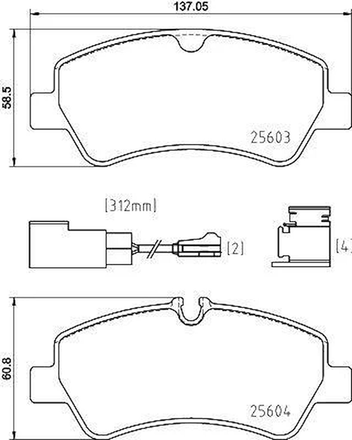 ARKA BALATA FORD TOURNEO CUSTOM-TRANSIT CUSTOM 2.2 TDCI 12 KABLOSUZ