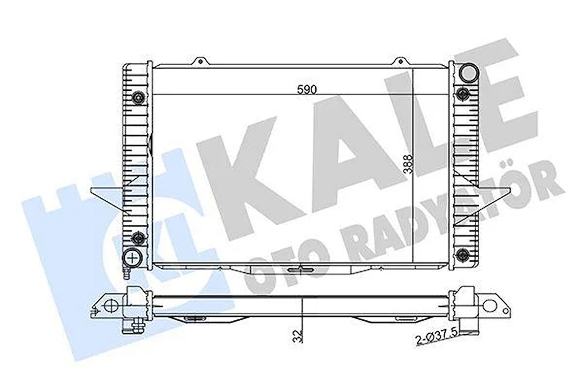 RADYATÖR TURBOLU VOLVO C70 I V70 I 1998-2005 S70 97-00 XC70 97-02 850 93-97 590-388-32