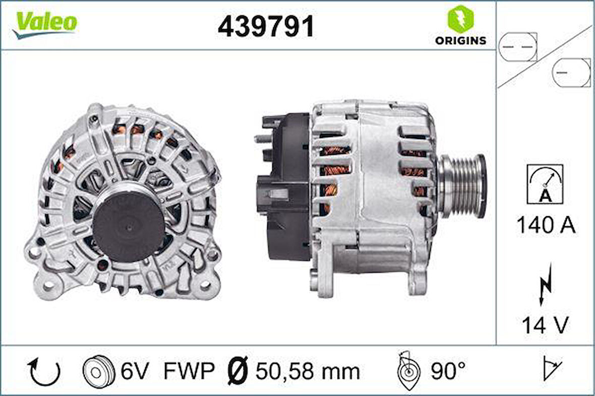 ALTERNATÖR 140A GOLF VII-CRAFTER-AMAROK-TRANSPORTER T6-A3-LEON 1.6TDI-2.0TDI 13