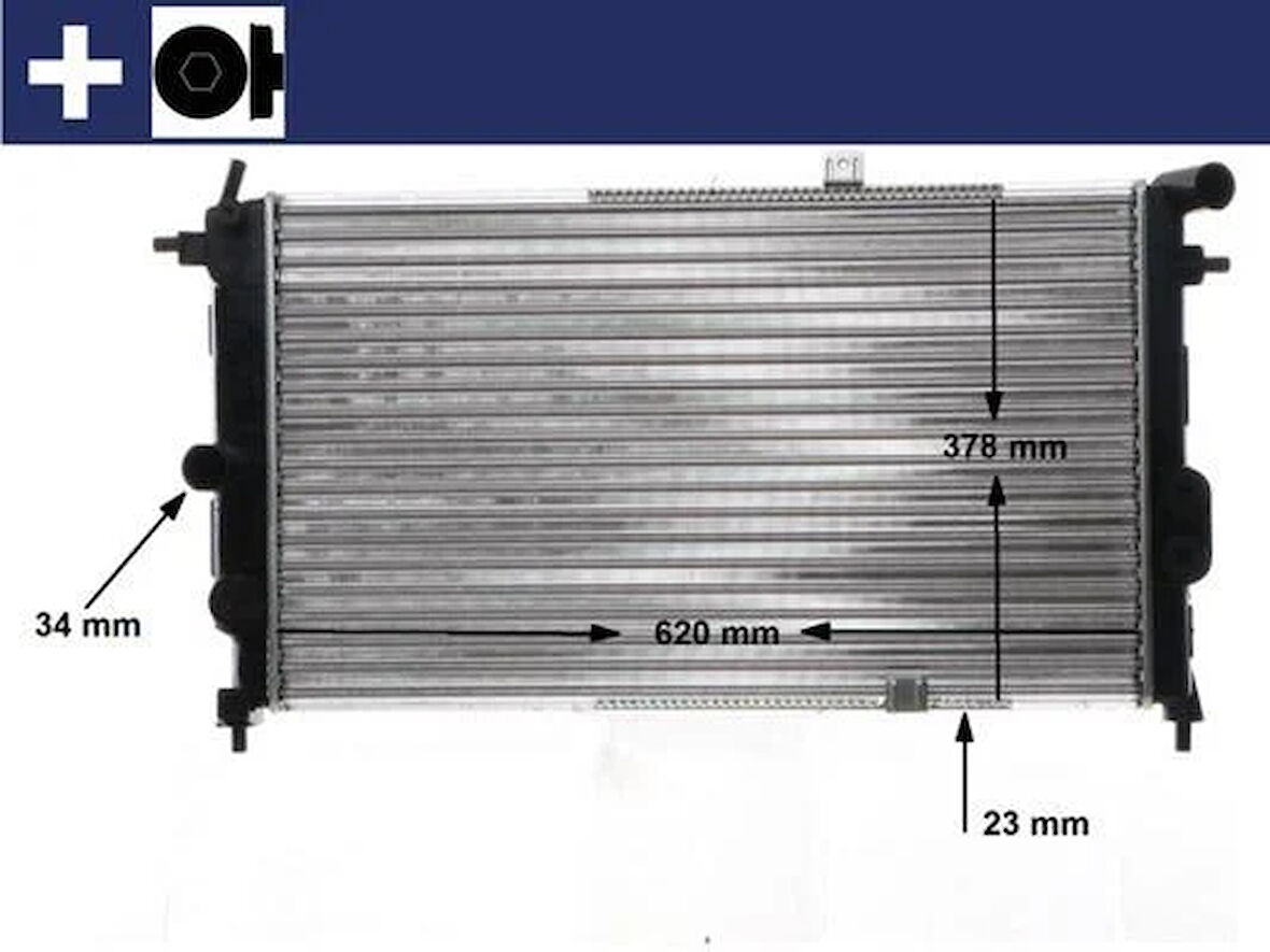 RADYATÖR VECTRA A 90-95 CALIBRA A 94-97 AC KLİMASIZ OTOM 618x375x28