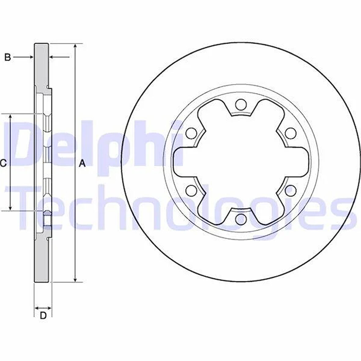 ARKA FREN AYNASI TRANSİT V363 14 ÇİFT TEKER 308x18x122.5x22x6DL