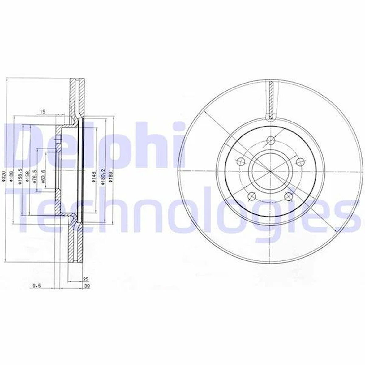 ON FREN AYNASI CONNECT 12 FOCUS III 11 15 KUGA 12 14 VOLVO V40 T2-T3-T4-T5 C30 06 12 C70 II 07 12 S40 II 05 12 V50 04
