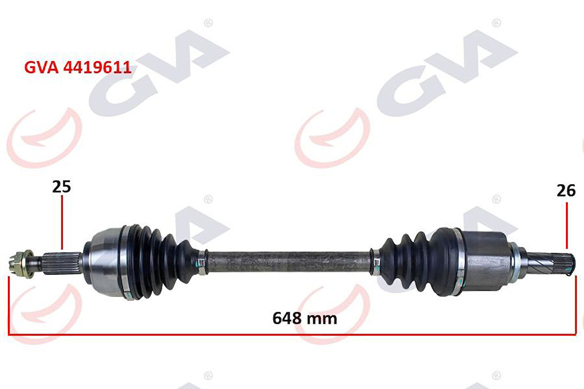 KOMPLE AKS SOL DACIA DOKKER 1.5 DCI 12- 648mm