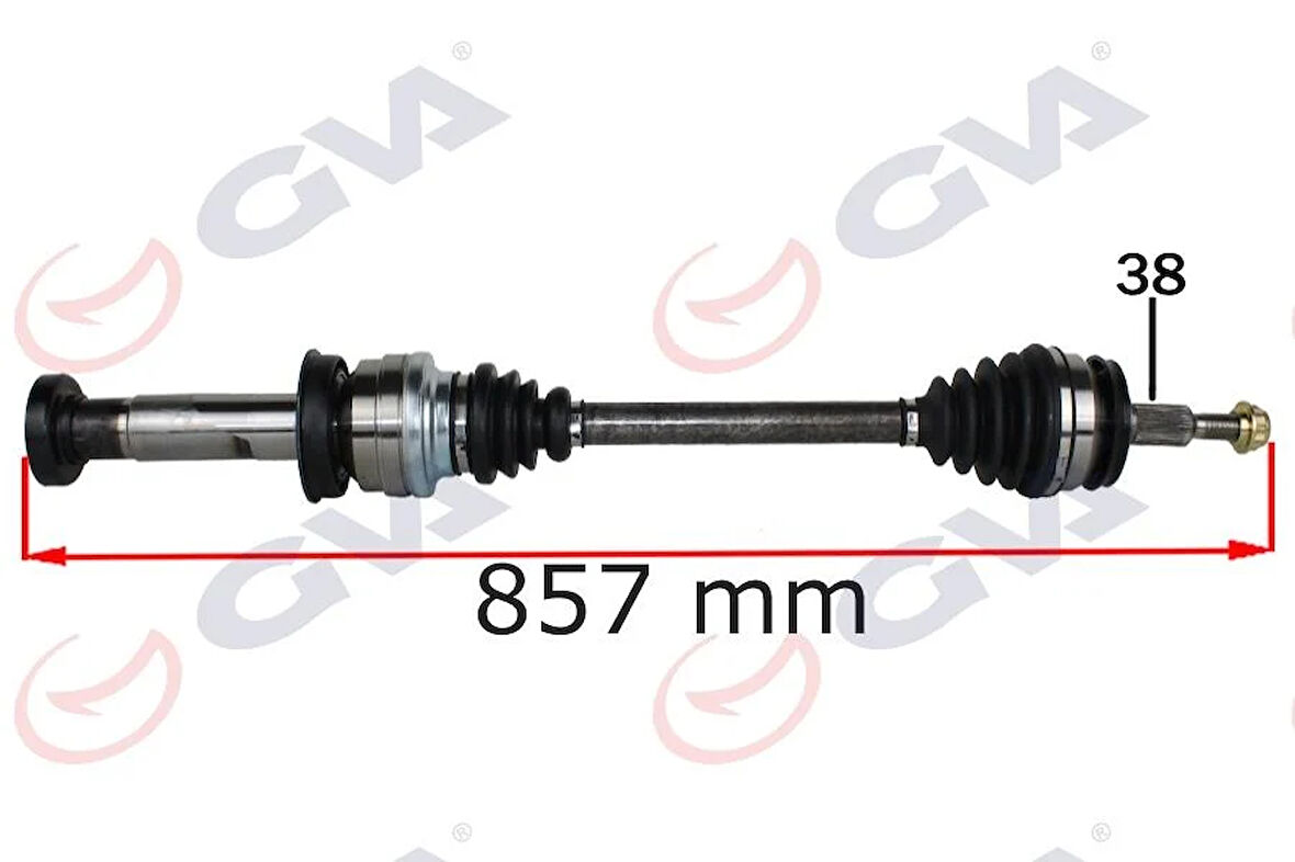KOMPLE AKS SAĞ DÜZ VİTES TRANSPORTER T6 2.0 TDI 860mm CAAB-CAAC-CAAE